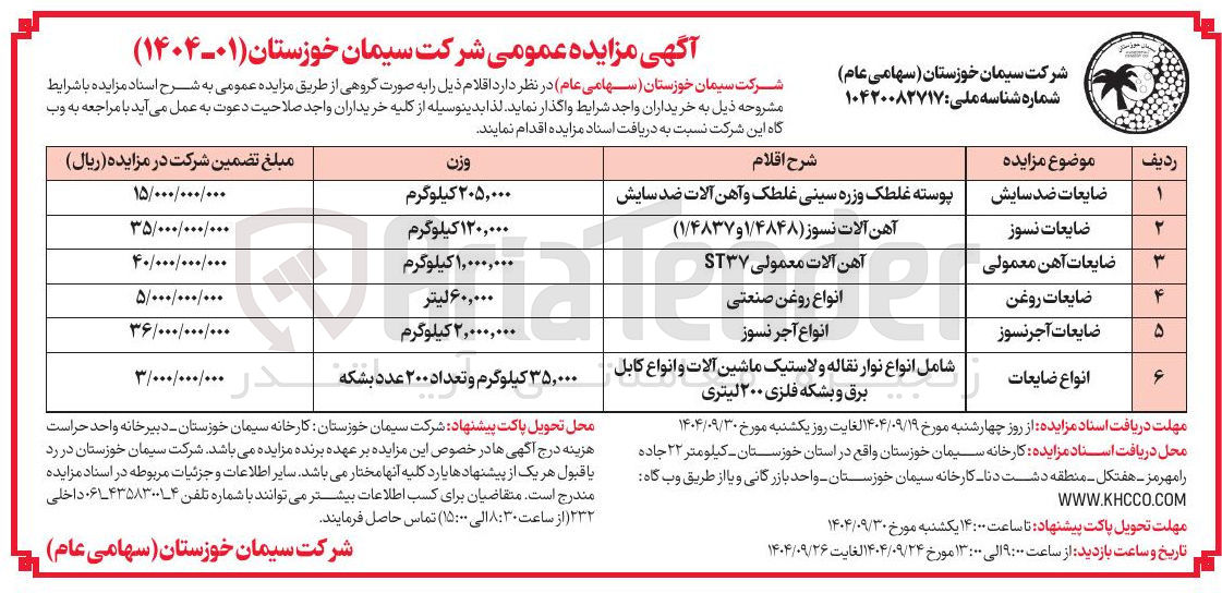 تصویر کوچک آگهی فروش اقلام