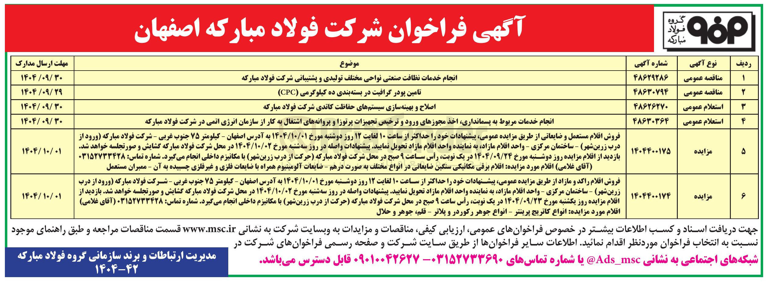 تصویر کوچک آگهی فروش اقلام مستعمل و ضایعاتی