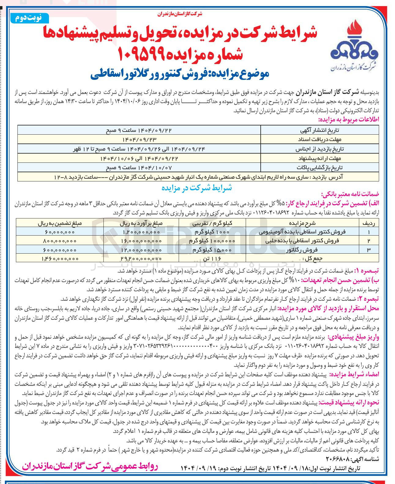 تصویر کوچک آگهی  فروش کنتورورگلاتور اسقاطی
