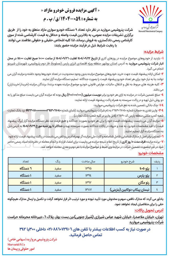 تصویر کوچک آگهی پژو پارس 
