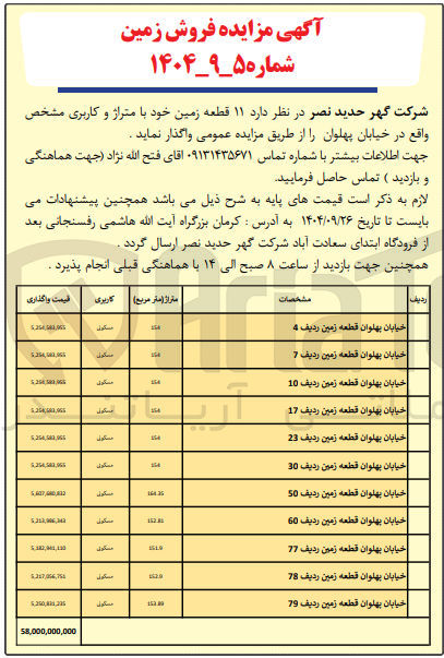 تصویر کوچک آگهی ۱۱ قطعه زمین