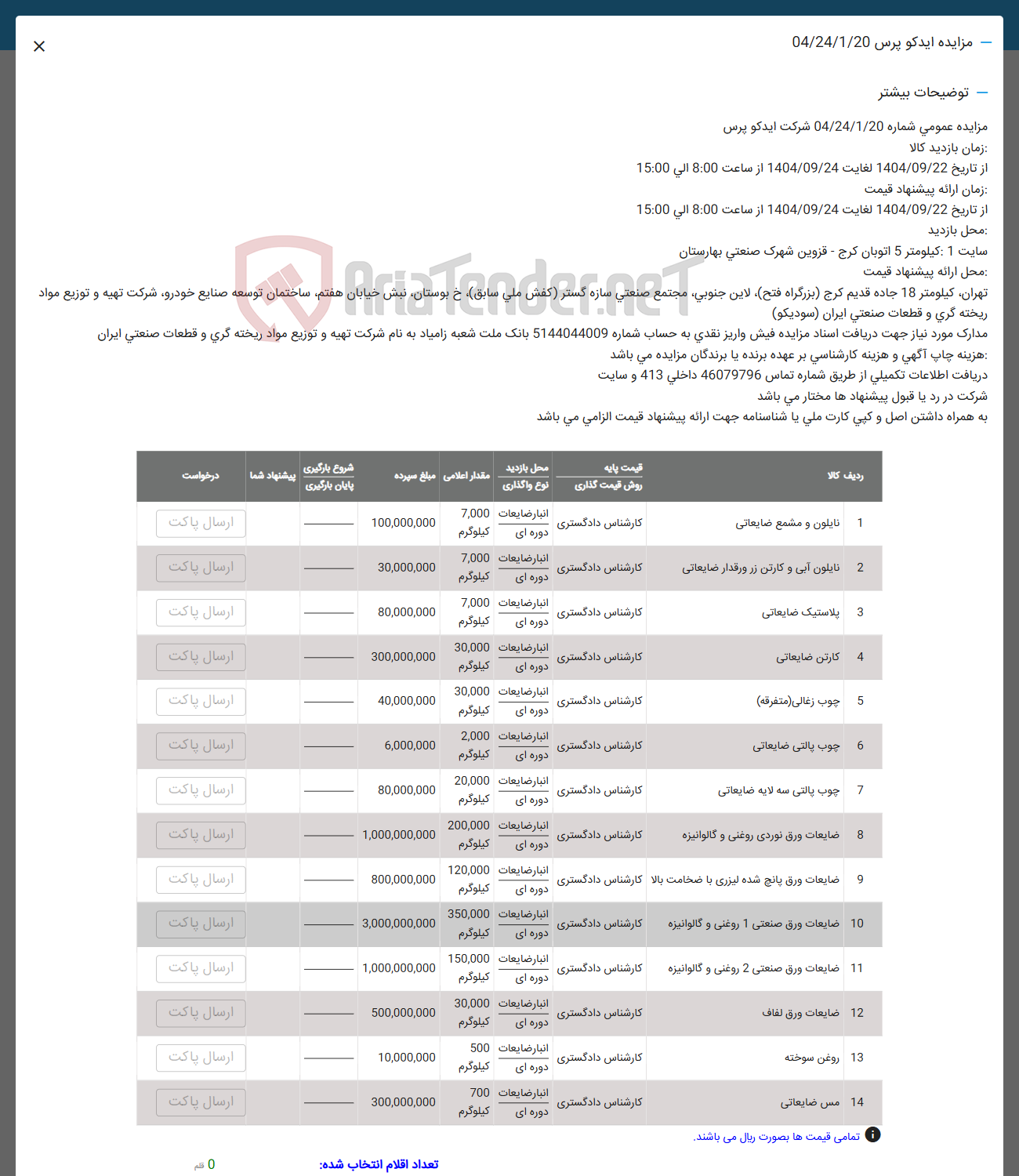 تصویر کوچک آگهی پلاستیک ضایعاتی