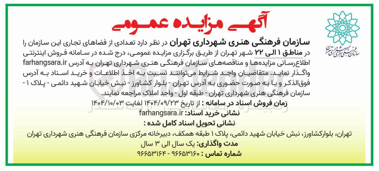 تصویر کوچک آگهی تعدادی از فضاهای تجاری