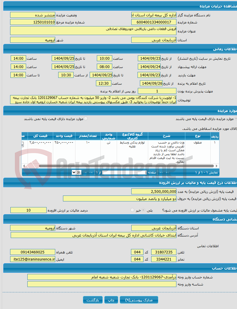 تصویر کوچک آگهی فروش قطعات داغی بازیافتی خودروهای تصادفی