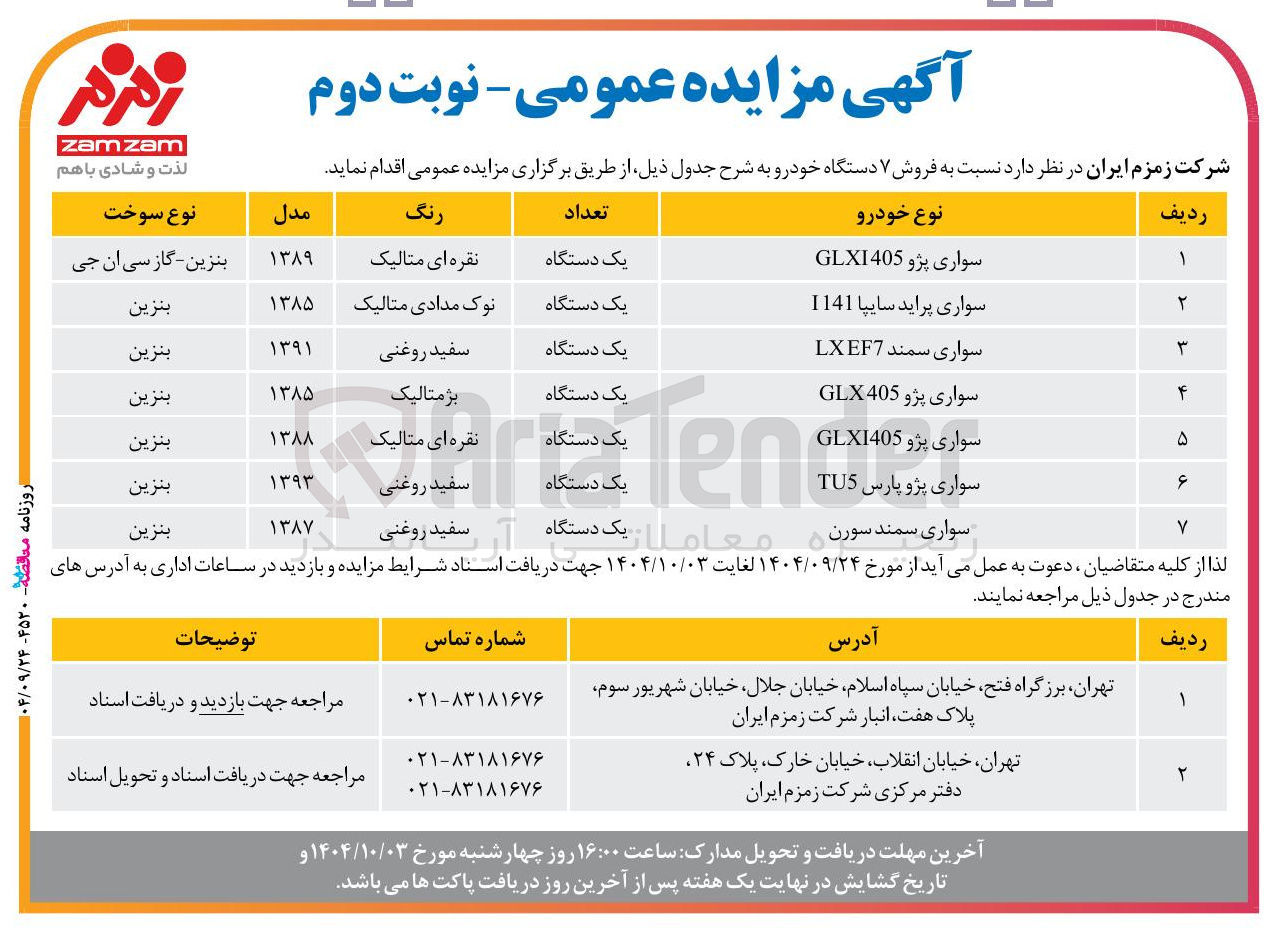 تصویر کوچک آگهی سواری سمند EF7 LX 
