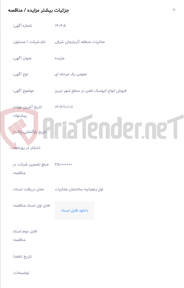 تصویر کوچک آگهی فروش انواع کیوسک تلفن در سطح شهر تبریز