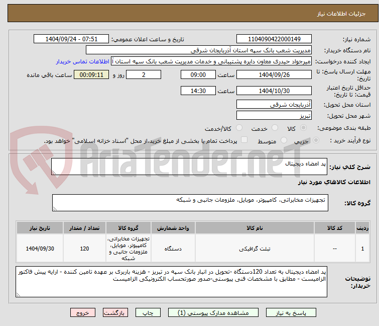 تصویر کوچک آگهی پد امضاء دیجیتال