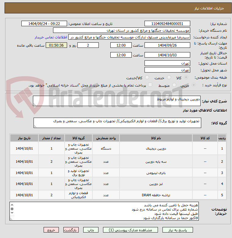 تصویر کوچک آگهی دوربین دیجیتال و لوازم مربوط