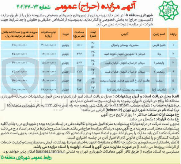 تصویر کوچک آگهی بهره برداری از زمینهای چمنهای مصنوعی