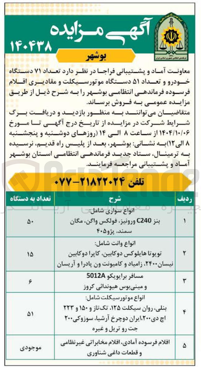 تصویر کوچک آگهی انواع وانت شامل تویوتا هایلوکس دو کابین کاپرا دو کابین نیسان ۲۴۰۰ زامیاد و کامیونت ون پادرا و آریسان