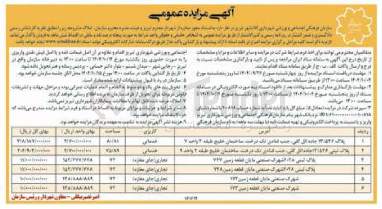 تصویر کوچک آگهی فروش املاک