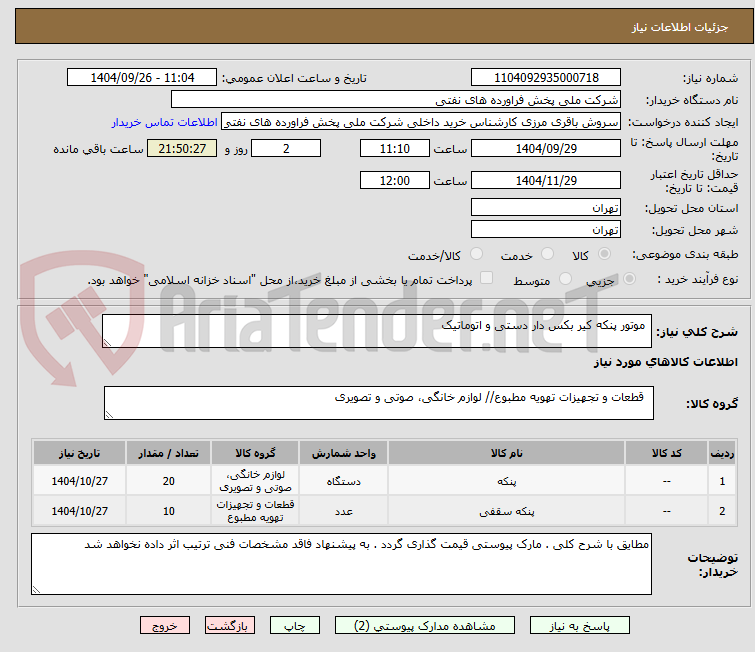 تصویر کوچک آگهی موتور پنکه کیر بکس دار دستی و اتوماتیک