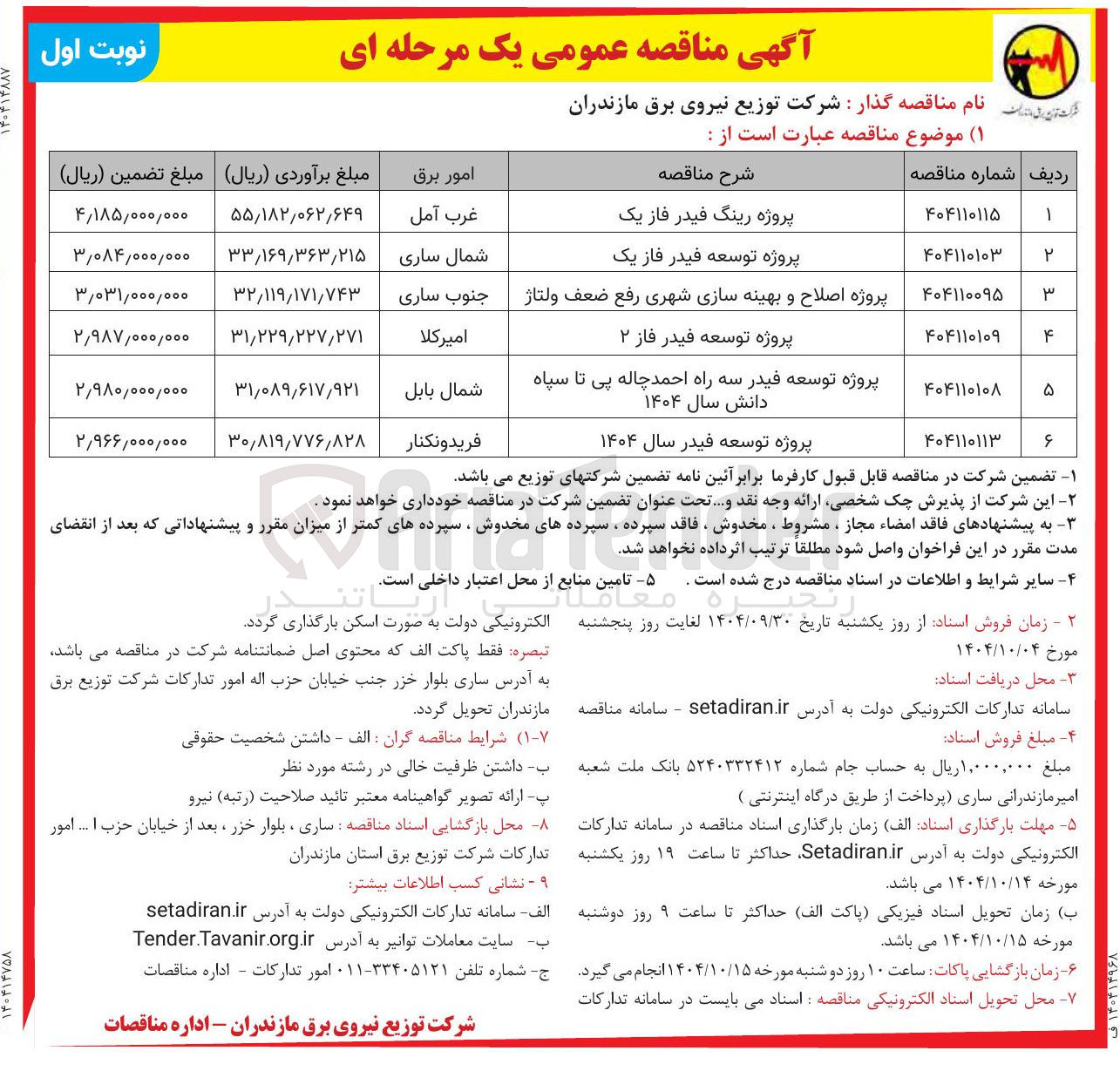 تصویر کوچک آگهی پروژه توسعه فیدر فاز یک