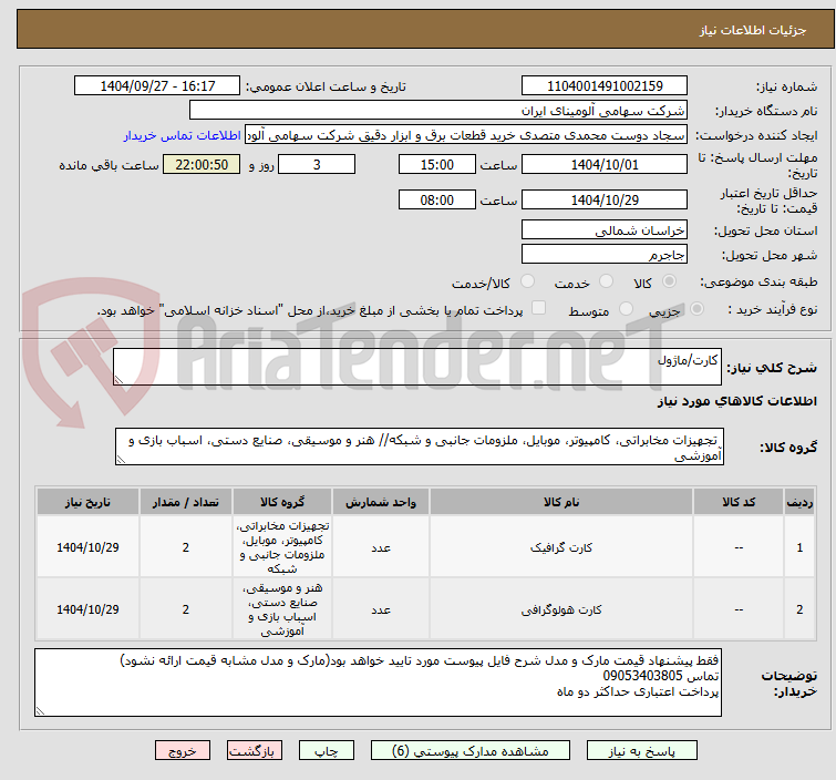 تصویر کوچک آگهی کارت/ماژول 