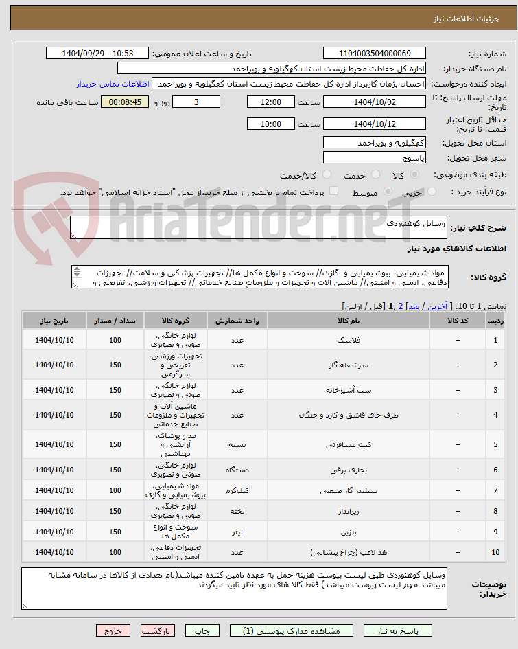 تصویر کوچک آگهی وسایل کوهنوردی