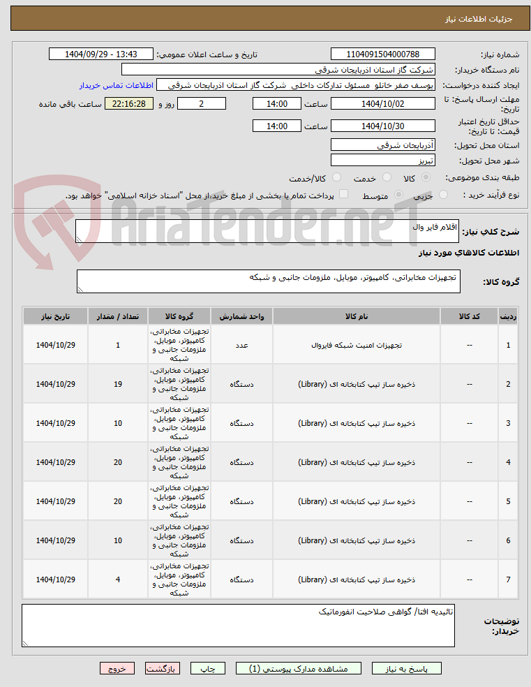 تصویر کوچک آگهی اقلام فایر وال