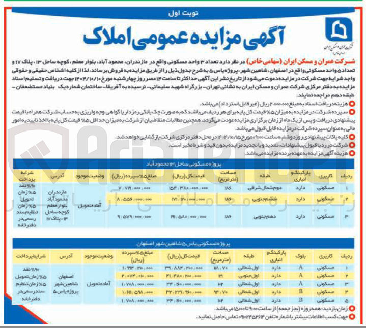 تصویر کوچک آگهی فروش تعداد ۳ واحد مسکونی و تعداد 5 واحد مسکونی