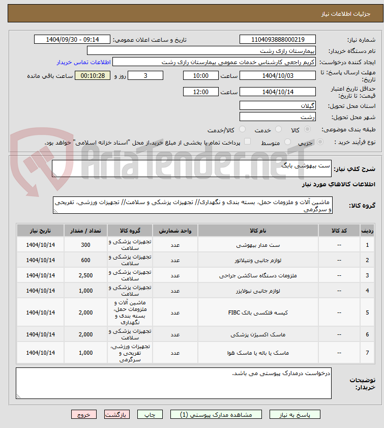 تصویر کوچک آگهی ست بیهوشی بابگ 