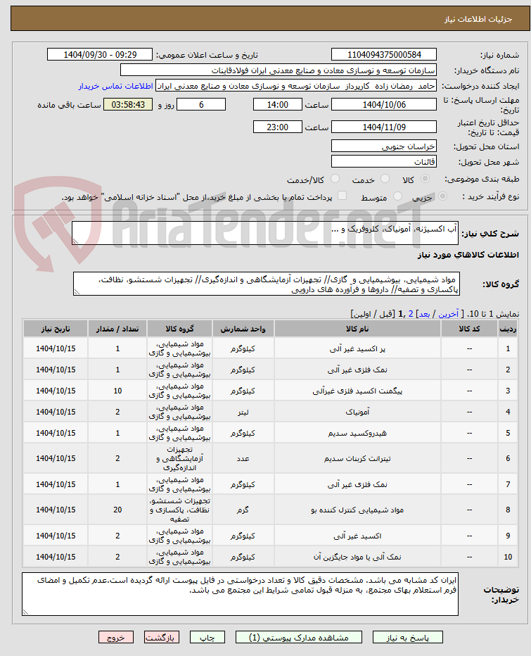 تصویر کوچک آگهی آب اکسیژنه، آمونیاک، کلروفریک و ...