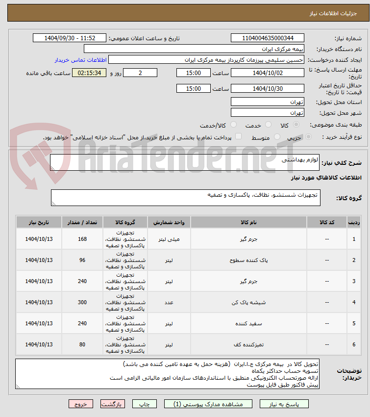 تصویر کوچک آگهی لوازم بهداشتی