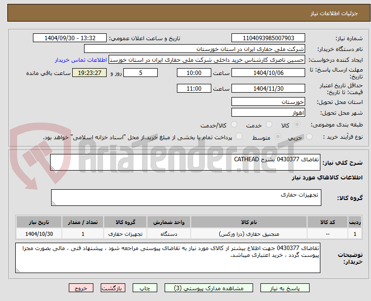 تصویر کوچک آگهی تقاضای 0430377 بشرح CATHEAD