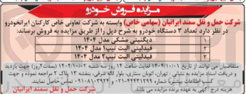 تصویر کوچک آگهی فیدلیتی الیت تیپ ۱ مدل ۱۴۰۴ 
