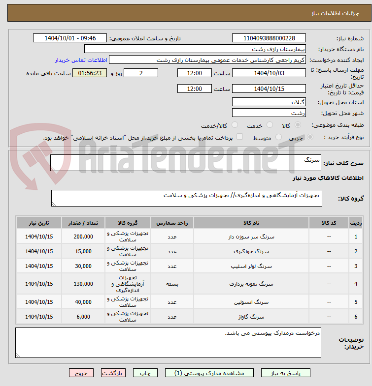 تصویر کوچک آگهی سرنگ