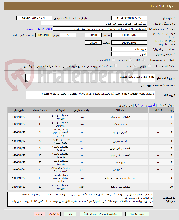 تصویر کوچک آگهی لوازم یدکی مینی بوس هیوندا