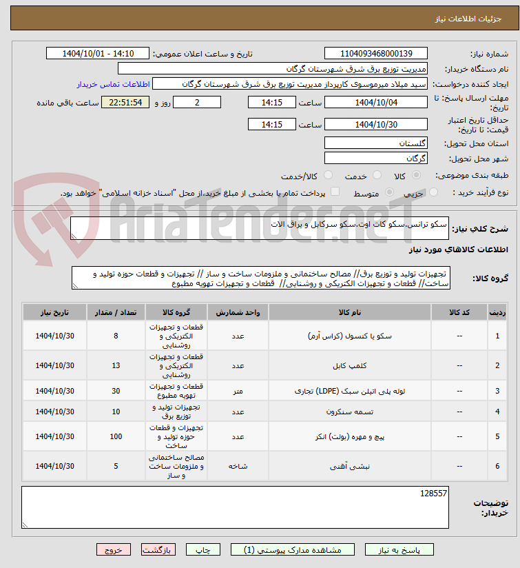 تصویر کوچک آگهی سکو ترانس.سکو کات اوت.سکو سرکابل و یراق الات 