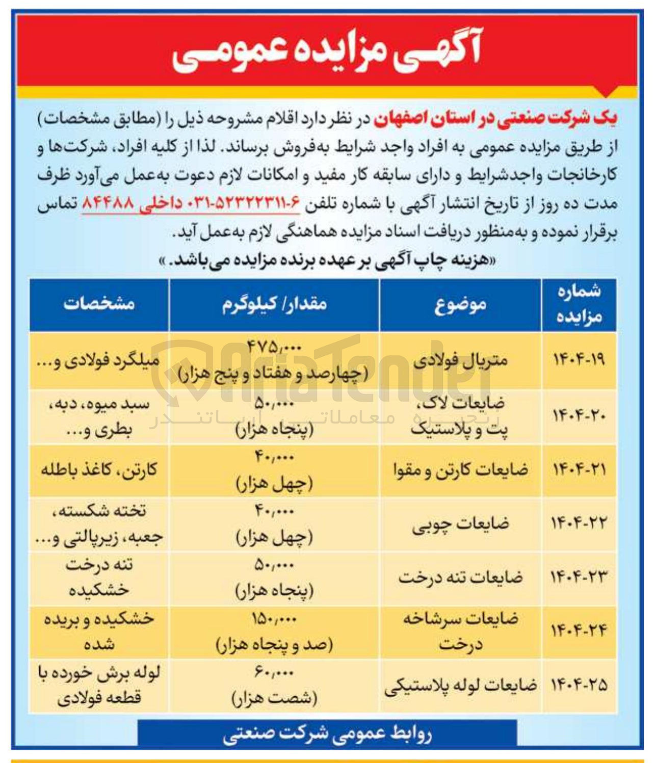 تصویر کوچک آگهی فروش ضایعات لاک، پت و پلاستیک