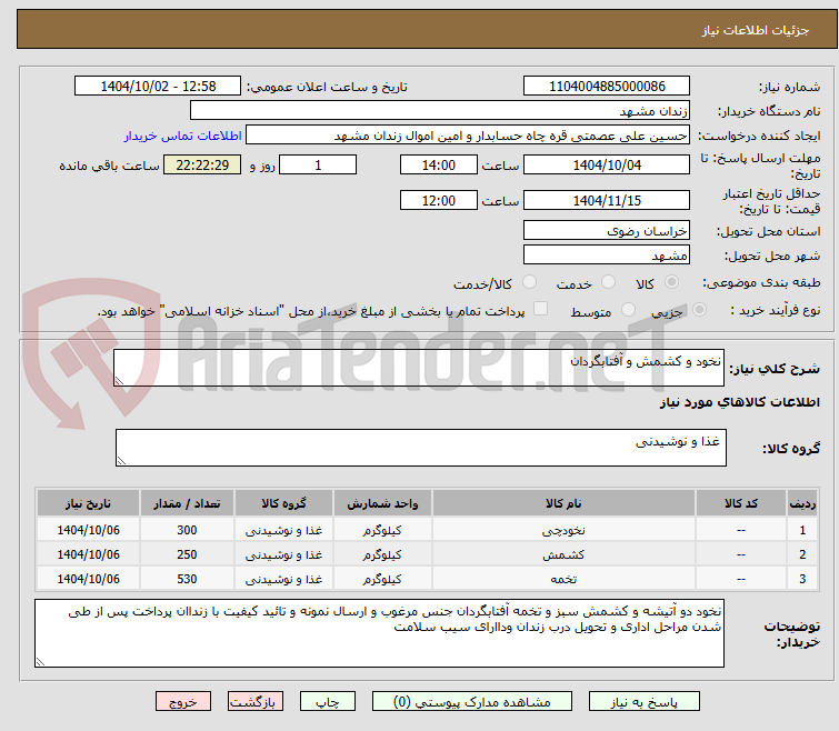 تصویر کوچک آگهی نخود و کشمش و آفتابگردان
