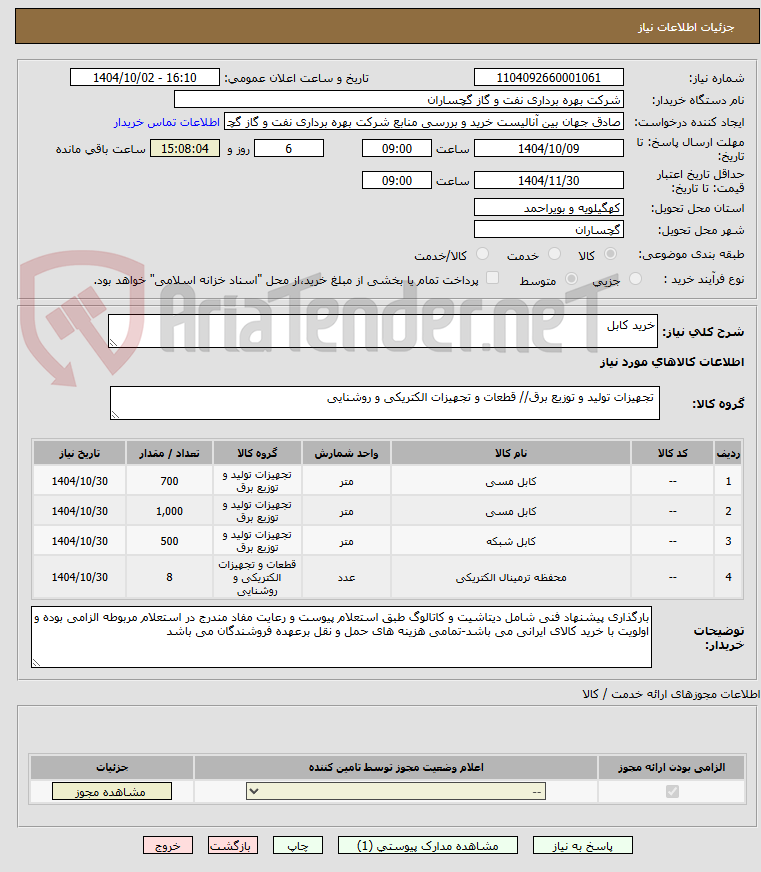 تصویر کوچک آگهی خرید کابل