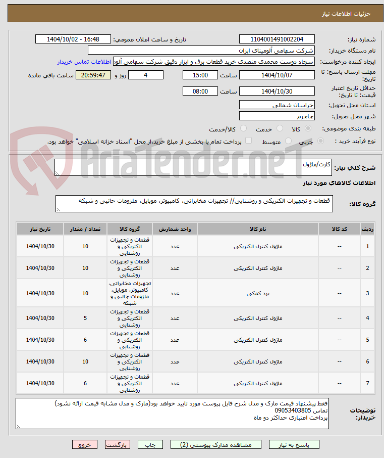 تصویر کوچک آگهی کارت/ماژول