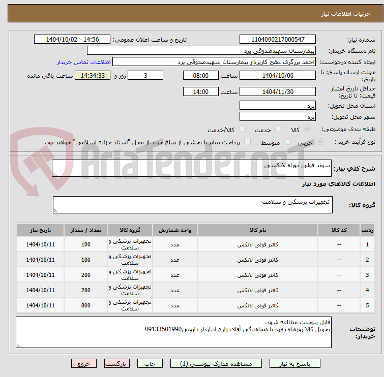 تصویر کوچک آگهی سوند فولی دوراه لاتکسی