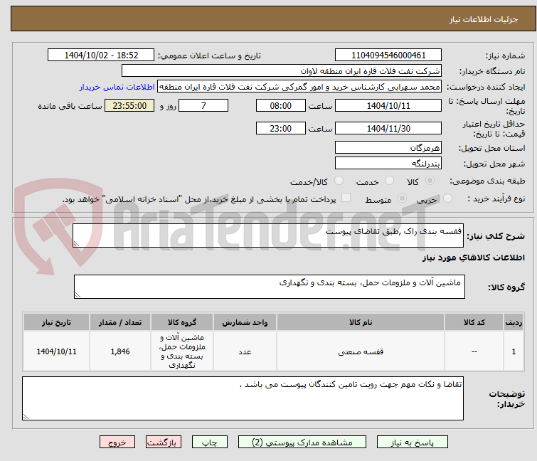 تصویر کوچک آگهی قفسه بندی راک ,طبق تقاضای پیوست