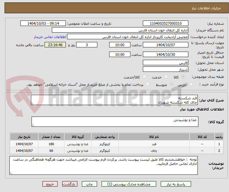 تصویر کوچک آگهی قند شکسته
چای کله شکسته شهرزاد