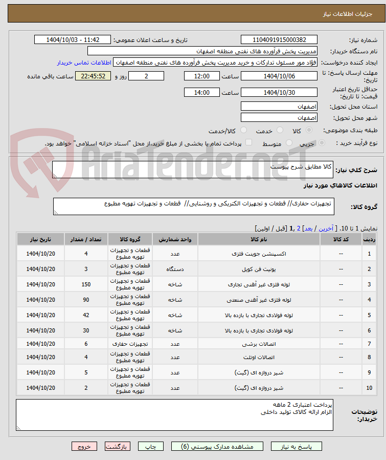 تصویر کوچک آگهی کالا مطابق شرح پیوست