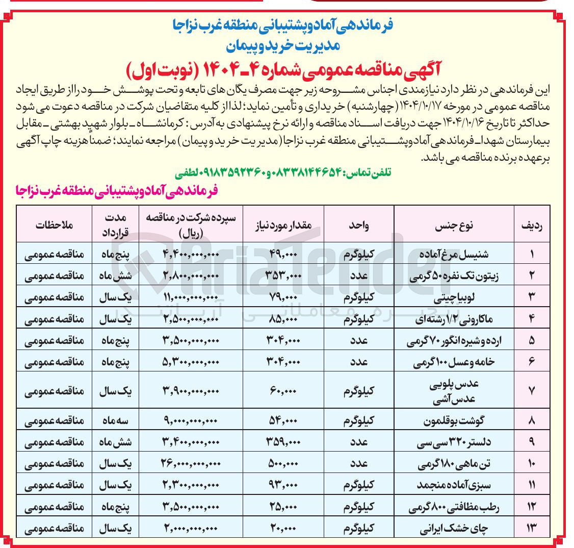تصویر کوچک آگهی خرید شنسیل مرغ آماده