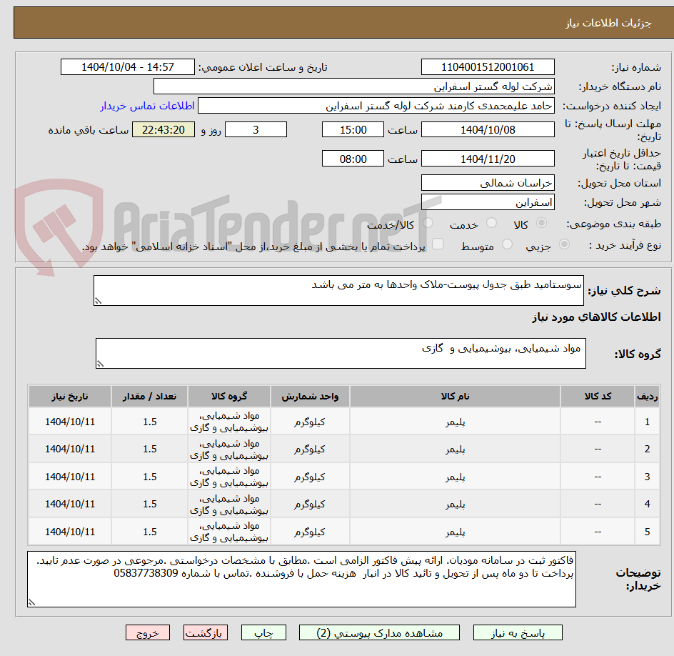 تصویر کوچک آگهی سوستامید طبق جدول پیوست-ملاک واحدها به متر می باشد