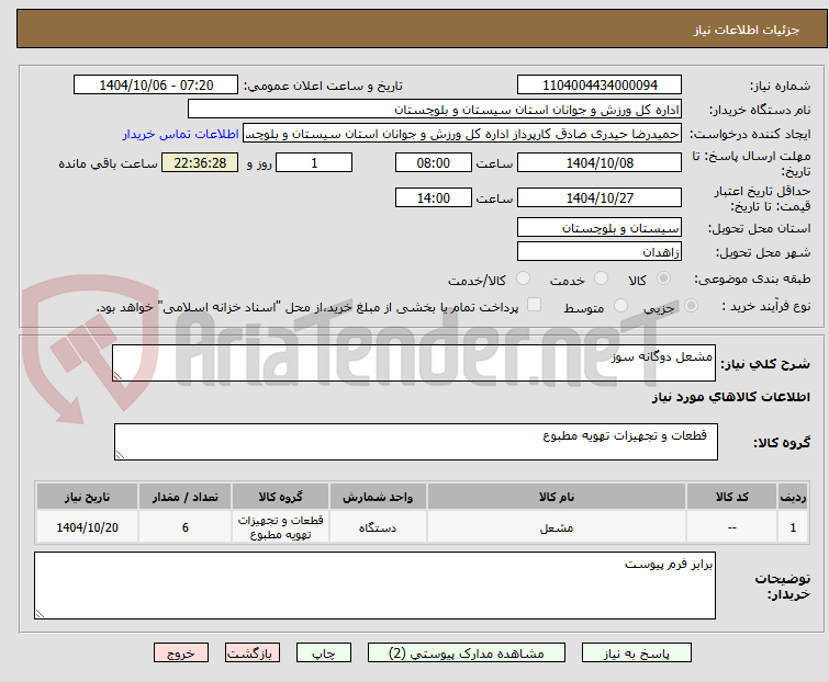 تصویر کوچک آگهی مشعل دوگانه سوز