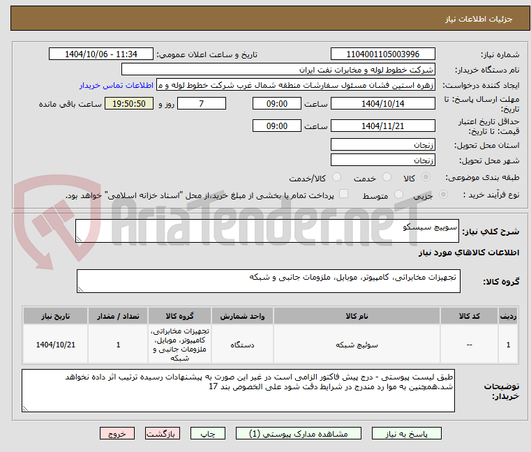 تصویر کوچک آگهی سوییچ سیسکو 