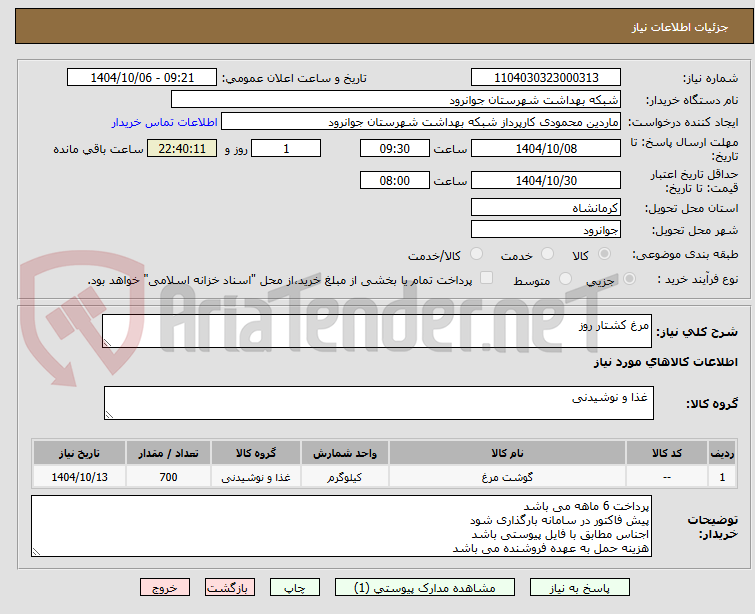 تصویر کوچک آگهی مرغ کشتار روز 