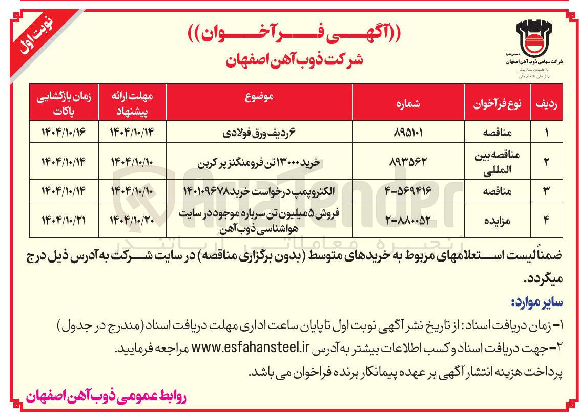 تصویر کوچک آگهی خرید ۱۳۰۰۰ تن فرومنگنز پر کربن 