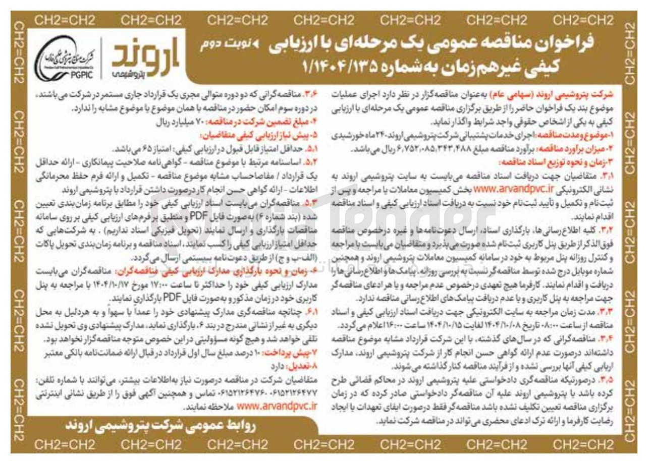 تصویر کوچک آگهی  اجرای خدمات پشتیبانی