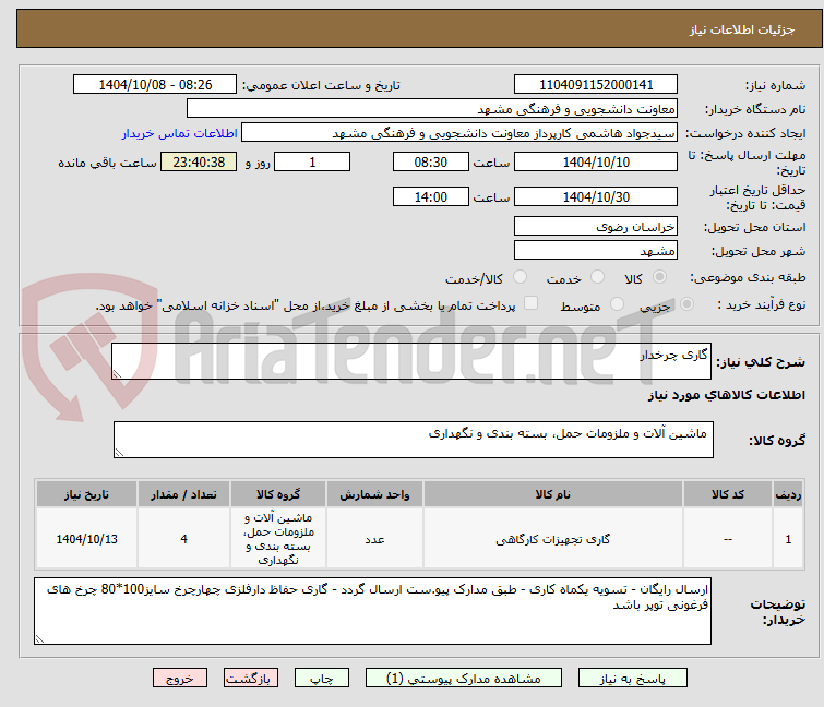تصویر کوچک آگهی گاری چرخدار