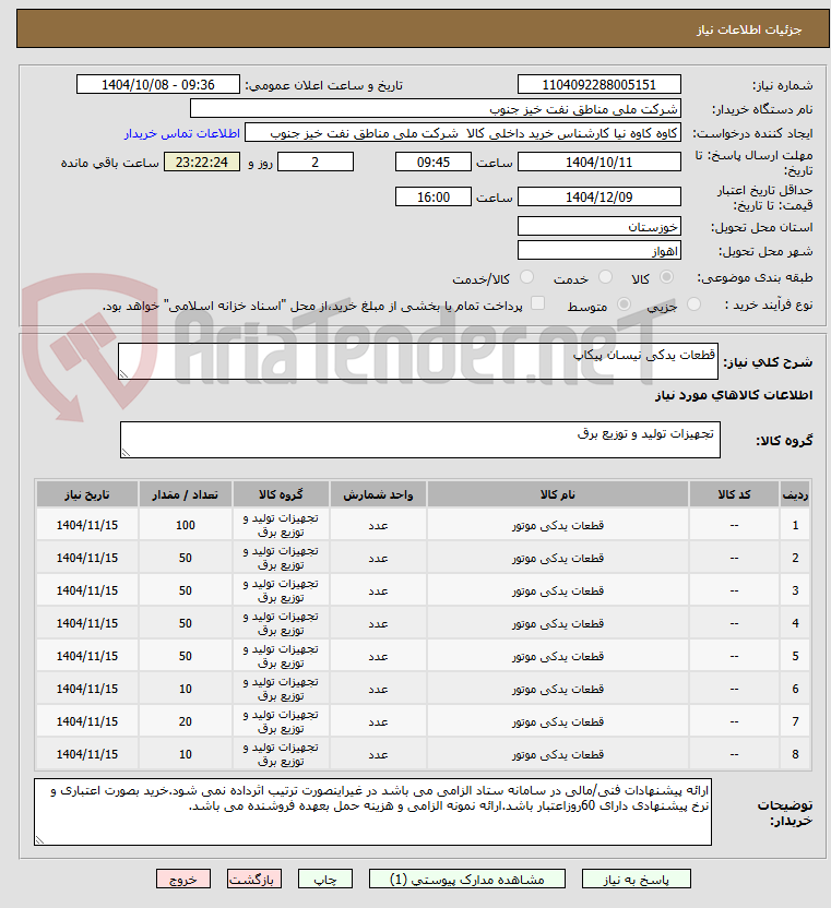 تصویر کوچک آگهی قطعات یدکی نیسان پیکاپ