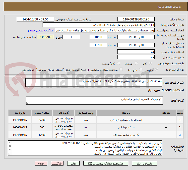 تصویر کوچک آگهی بشکه ای ایمنی،استوانه ایمنی،چشک گربه ای به همراه چسب