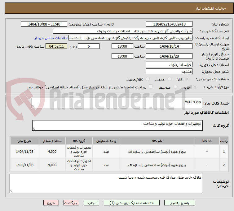 تصویر کوچک آگهی پیچ و مهره