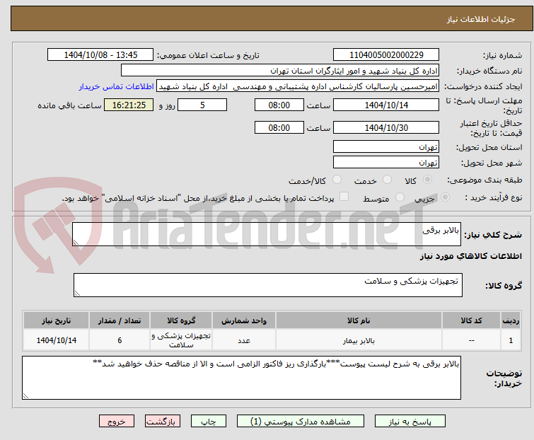 تصویر کوچک آگهی بالابر برقی