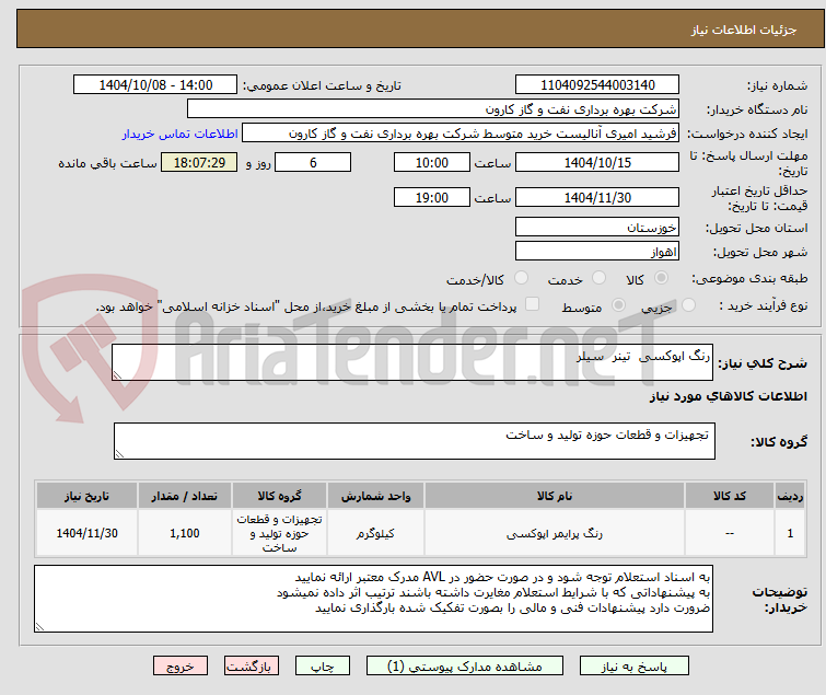 تصویر کوچک آگهی رنگ اپوکسی  تینر  سیلر  